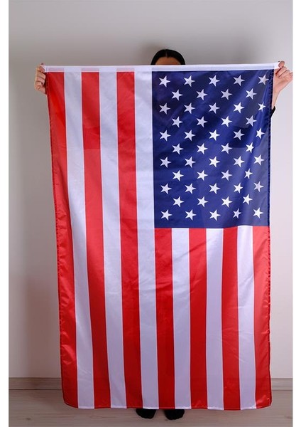 Amerika ABD Milli Gönder Bayrağı Raşel Kumaş Dijital Baskı 150x225 cm