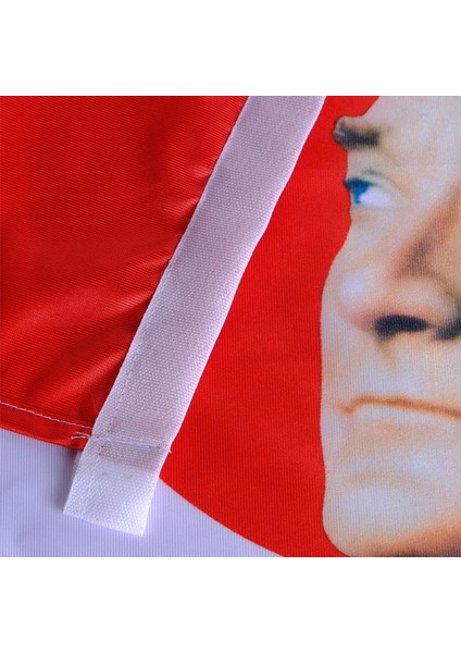 Atatürk Baskılı Türk Bayrağı Raşel Kumaş Dijital Baskı 400x600 cm