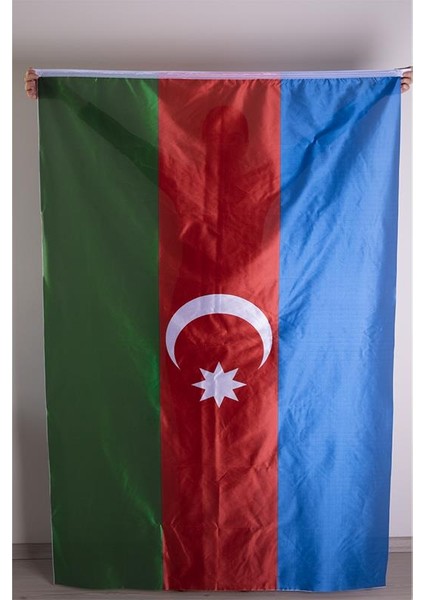 Azerbaycan Bayrağı Raşel Kumaş Dijital Baskı 600x900 cm