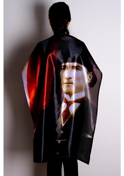 Atatürk Portre Raşel Kumaş Dijital Baskı Bayrak 70x105 cm