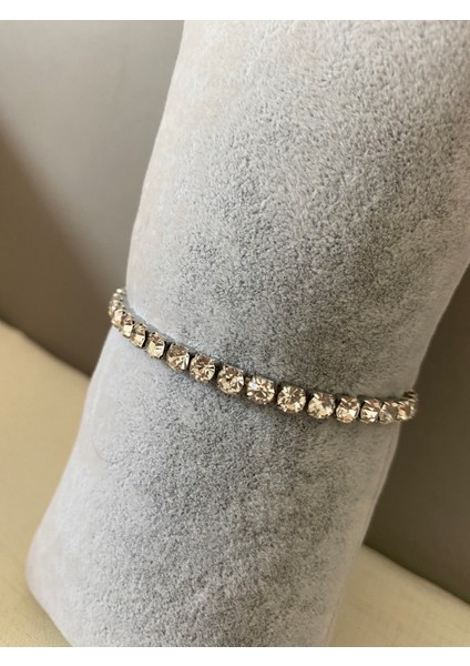Zeyna Accessories Zirkon Taşlı Su Yolu Silver Gümüş Kararma Yapmayan Paslanmaz Çelik Bileklik fiyatları