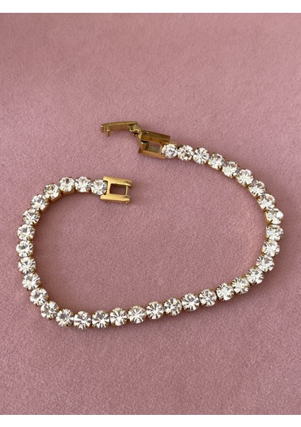 Zeyna Accessories Zirkon Taşlı Su Yolu Silver Gümüş Kararma Yapmayan Paslanmaz Çelik Bileklik indirimleri