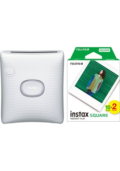 Instax Sq Link Beyaz Ex D Akıllı Telefon Yazıcısı ve 20'li Film