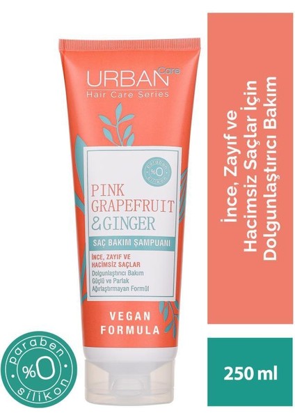 Urban Care Pink Grapefruit & Ginger Saç Bakım Şampuanı 3'lü Set