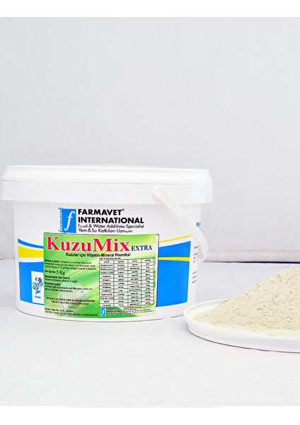 Kuzumix Kuzu Büyütme Döneminde Hızlı Büyümeyi Destekler 5 Kg (Kova)