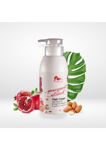 Hair Cream With Vitamin E & Dead Sea Minerals (Pomegranate & Almond) 330 ml