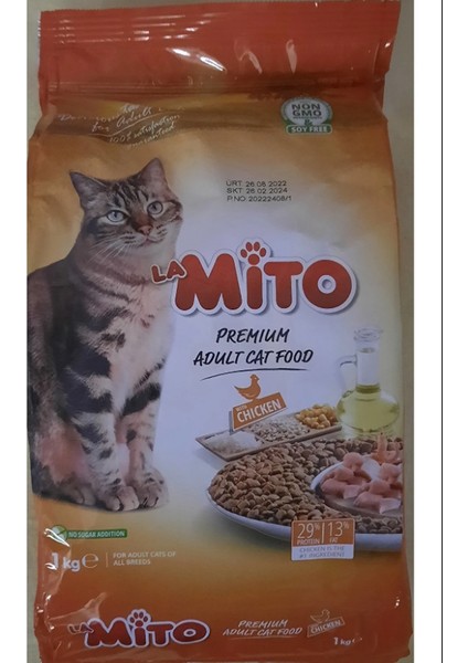 Adult Cat Tavuklu Yetişkin Kedi Maması 1 kg x 5 Adet Tavuklu
