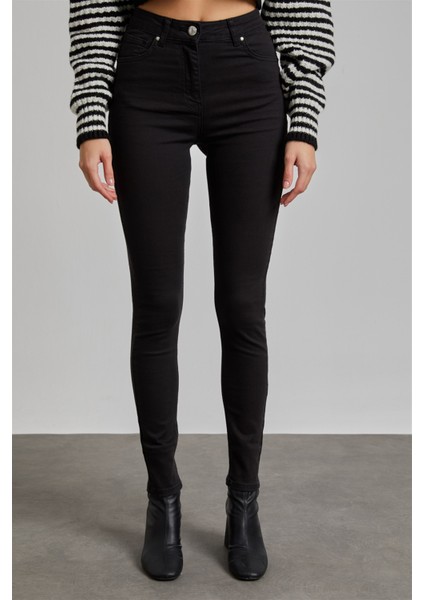 Yüksek Bel Siyah Skinny Jean fiyatları