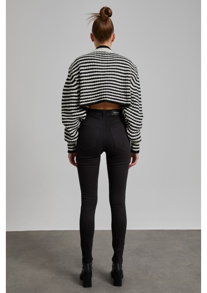 Yüksek Bel Siyah Skinny Jean fırsatları