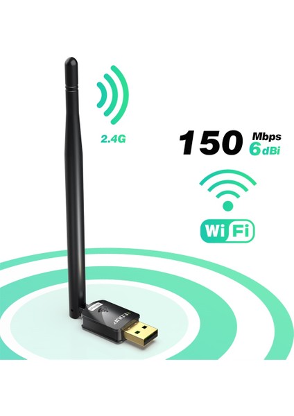 Edup USB Wifi Pro Sinyal Yakınlaştırıcı – Güçlendirici Adaptör Kartı 150 Mbps EP-MS8551