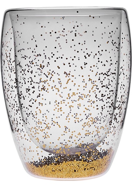 Pia Çift Cidarlı Golden Glitter Su Bardağı 350 ml fiyatları