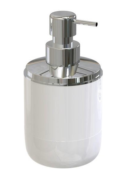 Lima Xl Krom Dekorlu Sıvı Sabunluk Beyaz