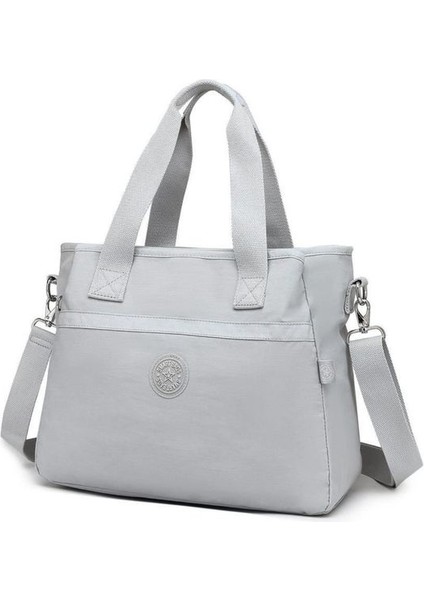 Krinkıl Kumaş Omuz Askılı Kadın ÇantasıBC3110 Açık Gri fiyatları