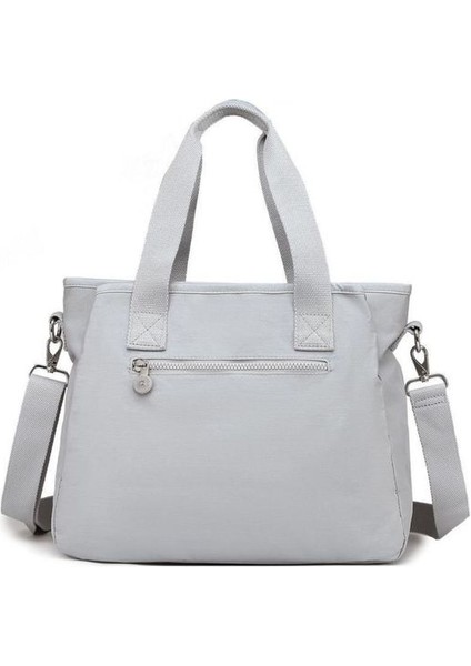 Krinkıl Kumaş Omuz Askılı Kadın ÇantasıBC3110 Açık Gri modelleri