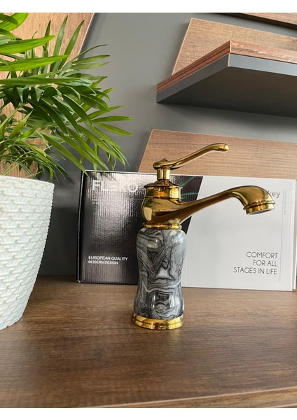 Gold Gri Lavabo Bataryası