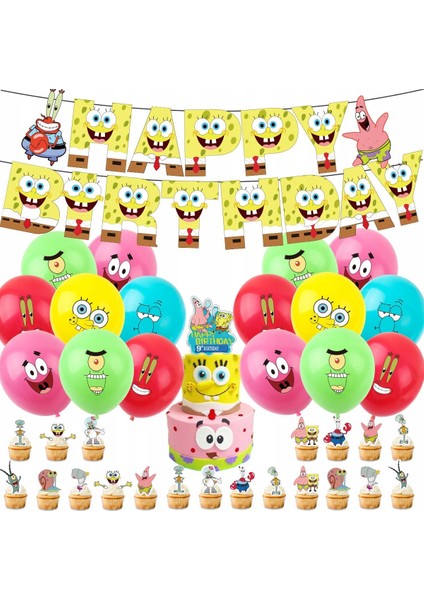 Spongebob Squarepants Balonlar Doğum Günü Seti (Yurt Dışından)