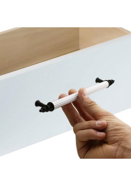 Çekmece Mutfak Dolap Kapak Kulpu Kulbu 128 mm Beyaz Metal Kulp indirimleri