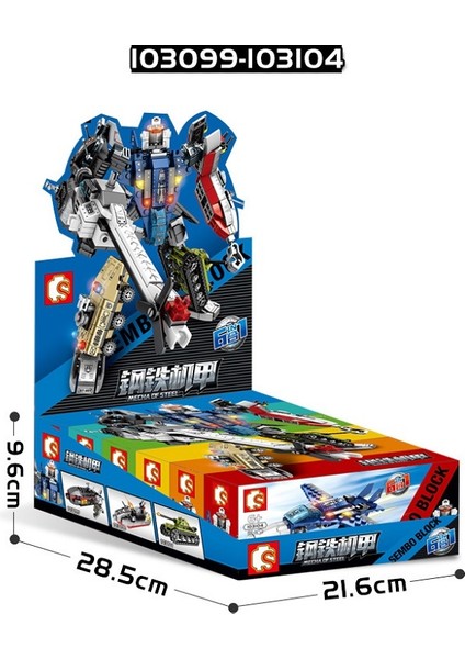 Çelik Mecha Serisi Çarpma Savunucuları Bulmaca Diy Yapı Taşları Oyuncak Seti (733PCS) (Yurt Dışından)