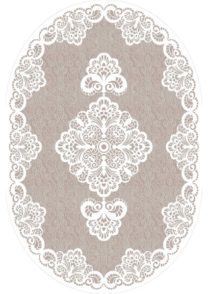 Dijital Baskılı Kaymaz Taban Yıkanabilir Oval Salon Halısı Mutfak Halısı Yolluk NDO-HK-124