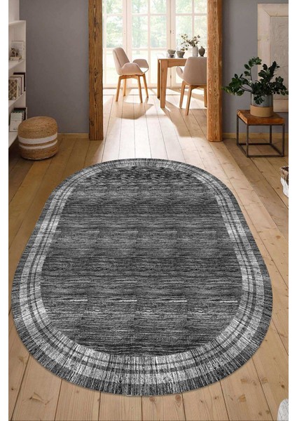 Dijital Baskılı Kaymaz Taban Yıkanabilir Oval Salon Halısı Mutfak Halısı Yolluk NDO-HY-1250