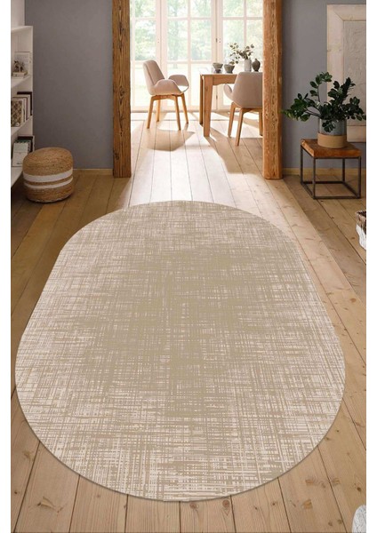 Dijital Baskılı Kaymaz Taban Yıkanabilir Oval Salon Halısı Mutfak Halısı Yolluk NDO-HS-181