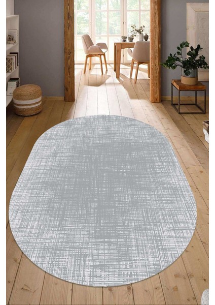 Dijital Baskılı Kaymaz Taban Yıkanabilir Oval Salon Halısı Mutfak Halısı Yolluk NDO-HS-180