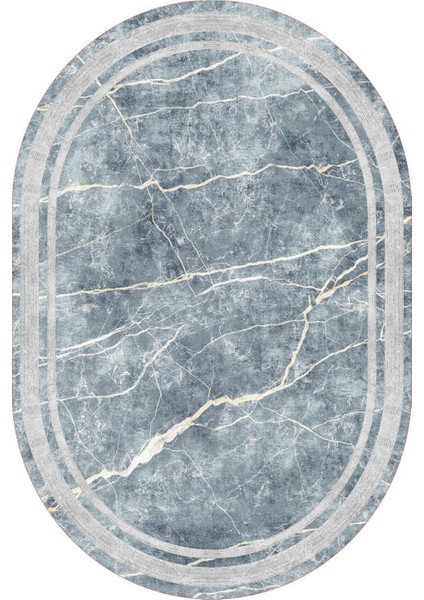 Dijital Baskılı Kaymaz Taban Yıkanabilir Oval Salon Halısı Mutfak Halısı Yolluk NDO-HT-168