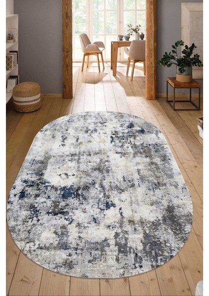 Dijital Baskılı Kaymaz Taban Yıkanabilir Oval Salon Halısı Mutfak Halısı Yolluk NDO-SD-1123