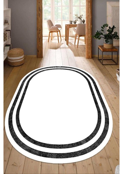 Dijital Baskılı Kaymaz Taban Yıkanabilir Oval Salon Halısı Mutfak Halısı Yolluk NDO-SD-299