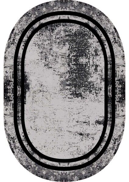 Dijital Baskılı Kaymaz Taban Yıkanabilir Oval Salon Halısı Mutfak Halısı Yolluk NDO-SD-444
