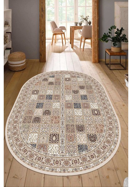 Dijital Baskılı Kaymaz Taban Yıkanabilir Oval Salon Halısı Mutfak Halısı Yolluk Ndo-Ht-29