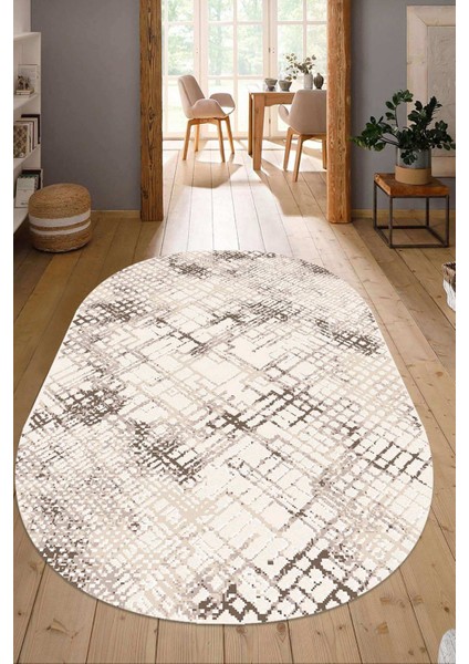 Dijital Baskılı Kaymaz Taban Yıkanabilir Oval Salon Halısı Mutfak Halısı Yolluk Ndo-Ht-50