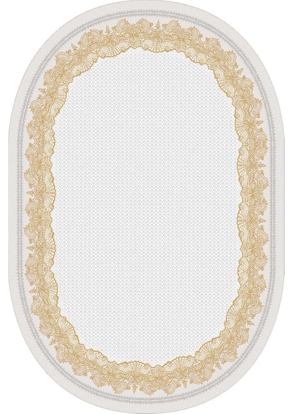 Dijital Baskılı Kaymaz Taban Yıkanabilir Oval Salon Halısı Mutfak Halısı Yolluk NDO-HY-897