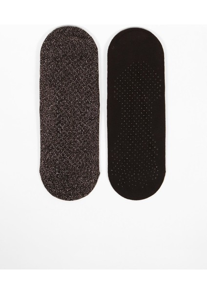 2'li Paket Asta Yoga Kadın Çorap Siyah / Simli Siyah fiyatları