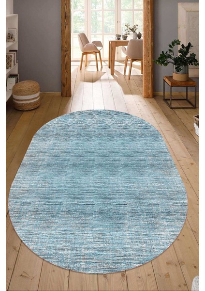 Dijital Baskılı Kaymaz Taban Yıkanabilir Oval Salon Halısı Mutfak Halısı Yolluk NDO-HY-1281