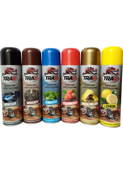 T-Rax Torpido Deri Plastik Için Parlatıcı Silikon Parfüm Sprey 200ML (6 Adet Sprey)