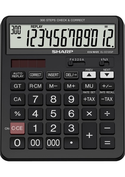 EL-CC12GP 12 Hane Işlem Kontrollü Masaüstü Hesap Makinesi