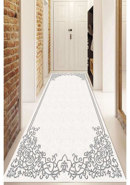 Dijital Baskılı Kaymaz Taban Yıkanabilir Modern Yolluk ve Koridor Halısı NDU-HK-148