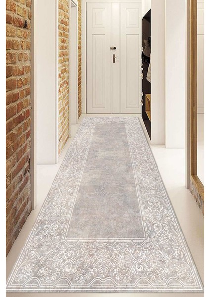 Dijital Baskılı Kaymaz Taban Yıkanabilir Modern Yolluk ve Koridor Halısı NDU-HT-372