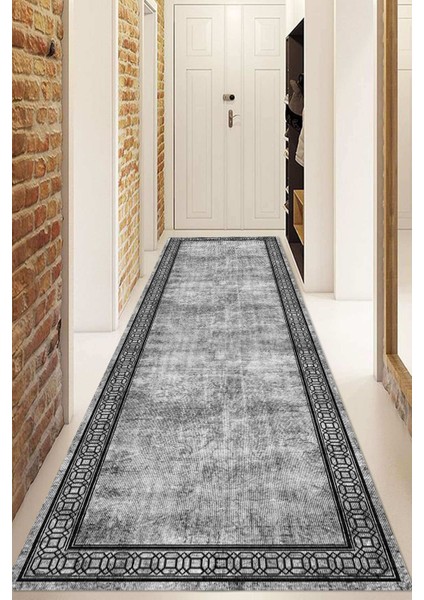 Dijital Baskılı Kaymaz Taban Yıkanabilir Modern Yolluk ve Koridor Halısı NDU-HT-241