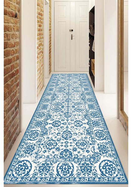 Dijital Baskılı Kaymaz Taban Yıkanabilir Modern Yolluk ve Koridor Halısı NDU-HK-157