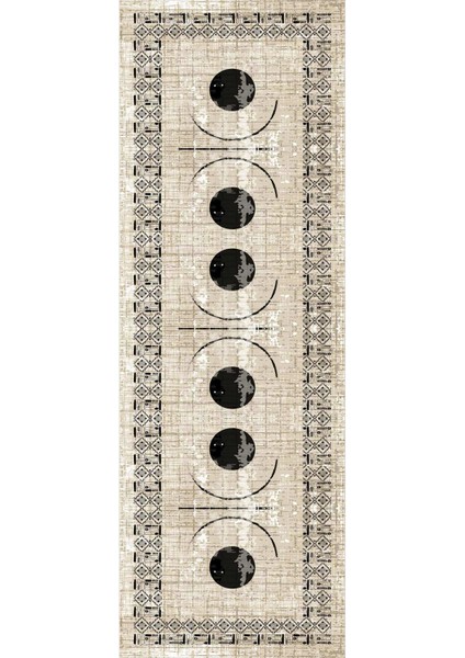 Dijital Baskılı Kaymaz Taban Yıkanabilir Modern Yolluk ve Koridor Halısı NDU-SD-1068