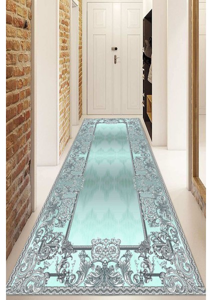 Dijital Baskılı Kaymaz Taban Yıkanabilir Modern Yolluk ve Koridor Halısı Ndu-Hk-82