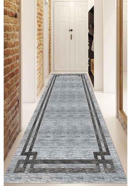 Dijital Baskılı Kaymaz Taban Yıkanabilir Modern Yolluk ve Koridor Halısı NDU-HY-1309