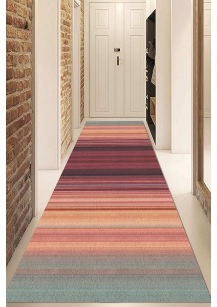 Dijital Baskılı Kaymaz Taban Yıkanabilir Modern Yolluk ve Koridor Halısı NDU-HS-393