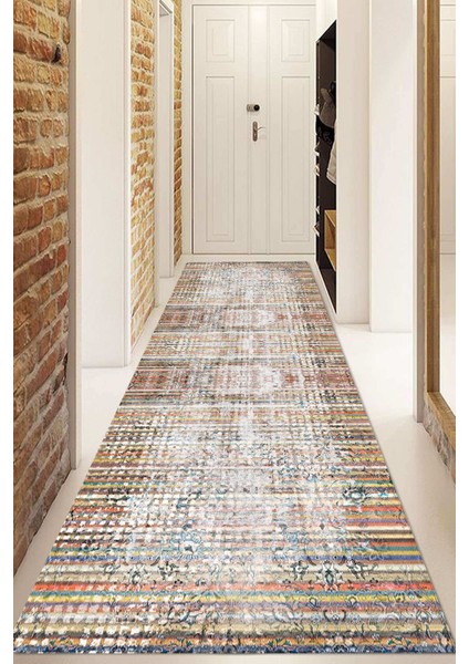 Dijital Baskılı Kaymaz Taban Yıkanabilir Modern Yolluk ve Koridor Halısı NDU-SD-230