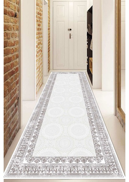 Dijital Baskılı Kaymaz Taban Yıkanabilir Modern Yolluk ve Koridor Halısı NDU-HT-1119