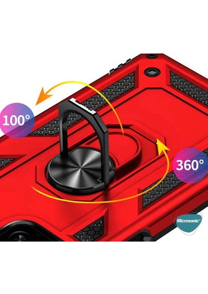 Xiaomi Mi 12T Pro Kılıf Military Ring Holder Lacivert