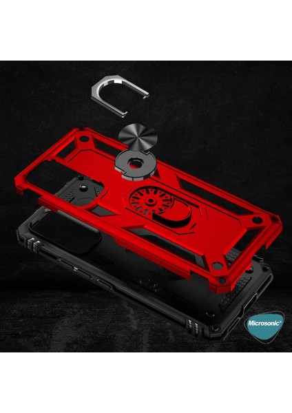 Xiaomi Mi 12T Pro Kılıf Military Ring Holder Lacivert