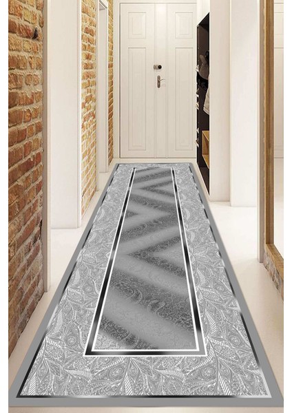Dijital Baskılı Kaymaz Taban Yıkanabilir Modern Yolluk ve Koridor Halısı NDU-SD-1024